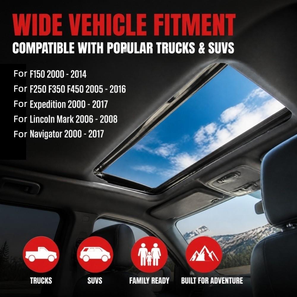 Black Sunroof Track Repair Kit for Ford F150 2000 to 2014 / F250 / F350 / F450 / Expedition