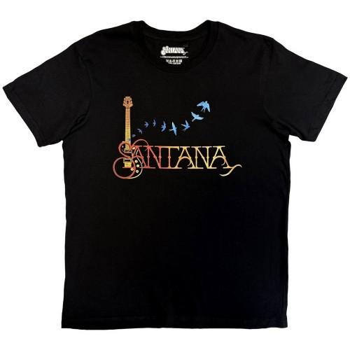 Santana Unisex Adult Guitar and Birds T-Shirt
