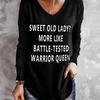 Size Shirt Plus T Print Vintage Cartoon 3d Tees Long Sleeve Loose Top Women Autumn V Neck Tshirts