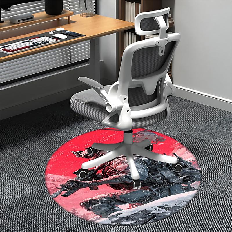 

Call of Duty Chair mat Round Rug-Office carpet, Non-slip, Suitable for Living Rooms, Bedrooms decor.1205296a 80cm by 80cm