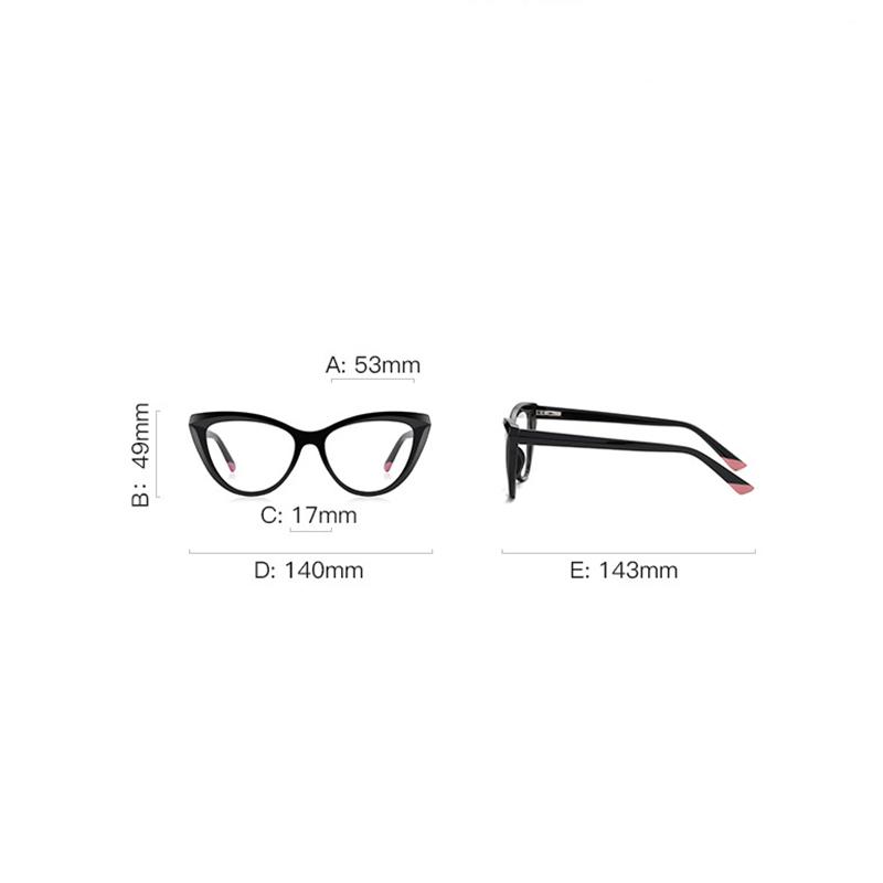 Transparent Purple Frame Cat Eye Nearsighted Glasses For Women Fashion Shortsighted Prescription Eyeglasse 0 -0.5 -0.75 To -6.0