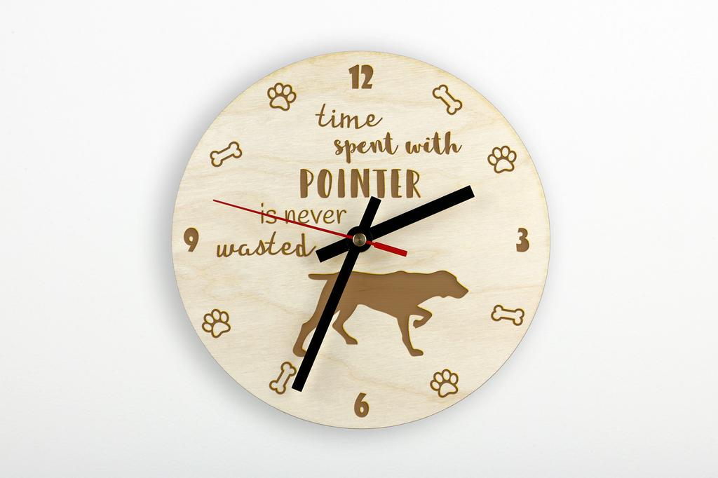 English Pointer – Clock with a dog, wooden clock | Art-Dog