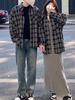 Retro Plaid Women's Long Sleeve Korean-Style Loose Casual Shirt for Spring, Summer, and Autumn