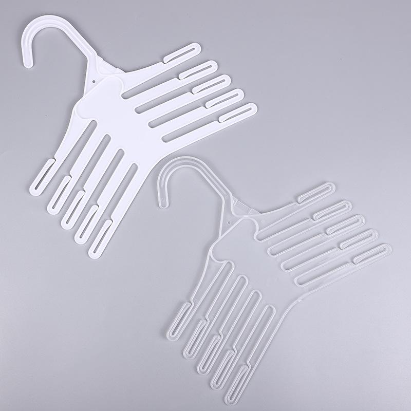 White 20 PCS/LOT Plastic Non-Slip Trousers Hanger Kid Clothes Stand White Multi-layer Hanger for Baby Clothing