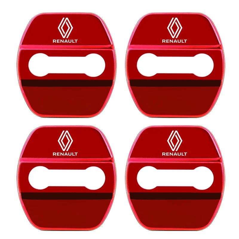 Interior Stickers For Renault Clio Captur Trafic Scenic 2 Megane 2 3 4 Kadjarle 4Pcs Titanium Alloy Car Door Lock Protective Cov