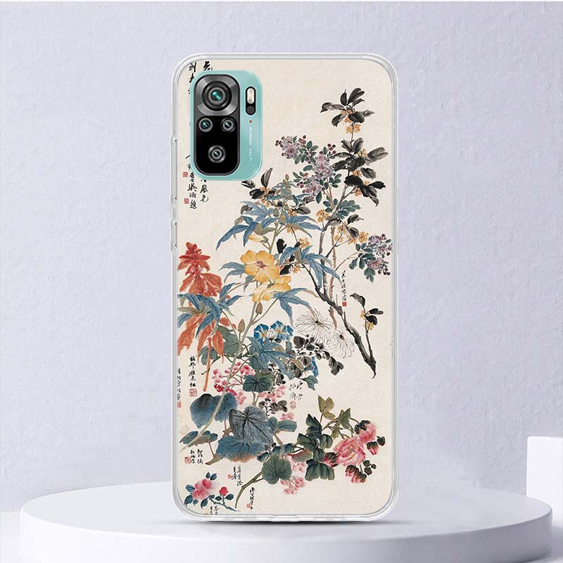 Chinese Style ink Painting Art Soft Case For Xiaomi Redmi Note 14 14S 13 12S 11S 10S 12 11 10 Phone Cover 11T 11E Pro Plus 9 9S