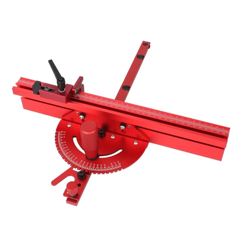 

Miter Gauges with Miter Fence with 60 degree Angled Ends for Maximums Stock Support and Repetitive Cut Flip Stop