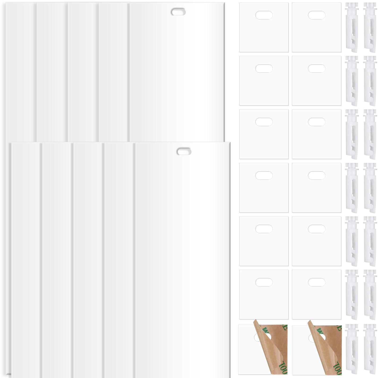 

10 Pcs White Vertical Blind Replacement Slats Pvc Vertical Blind Slats Replacement Parts With 36Pcs Clear Vertical Blind Repair белый