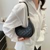 This year's popular fashion diamond shoulder bag women's 2024 autumn new versatile ins armpit bag Korean version of crescent women