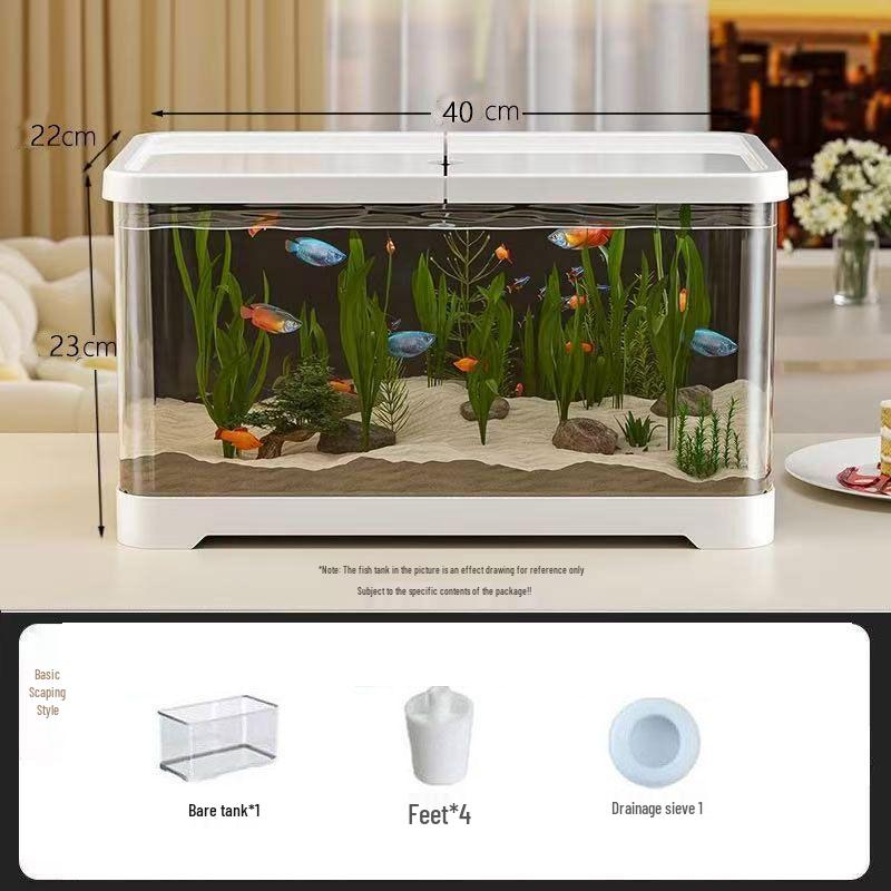 2025 Eco-Friendly Acrylic Fish & Turtle Tank with Drainage and Lid for Living Room