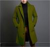 Men's Mid-Length Woolen Coat - Autumn/Winter, Youth Style, Multiple Colors & Sizes Available.