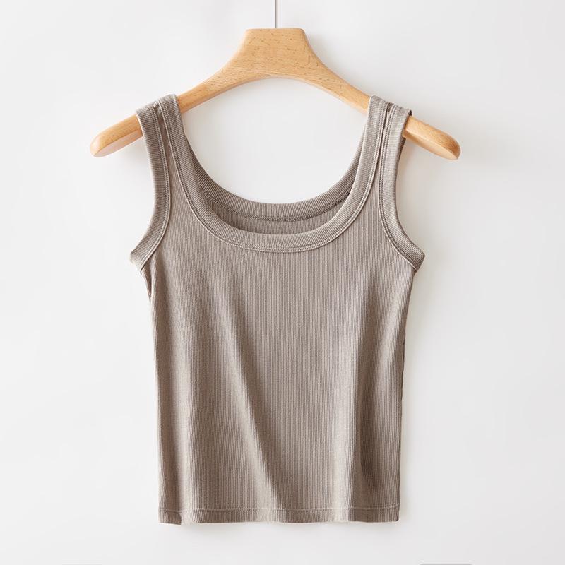 Square Neck Ribbed Tank Top for Women – Plus Size, Curvy, Racerback, Slimming Layer