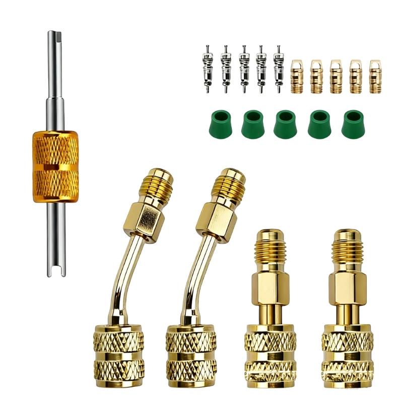 Professional R410A Adapter for Air Conditioner Hose 5/16inch SAE Female to 1/4inch SAE Male Accessories