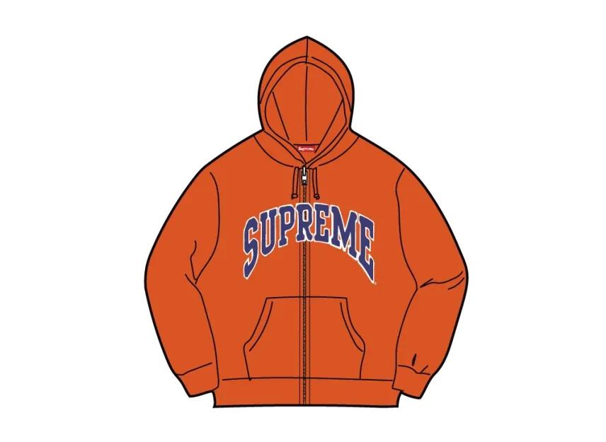 Supreme Cracked Raglan Zip Up Hooded