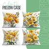 Yellow Floral Pattern Pillowcase Printed Polyester 40/45/50cm Throw Pillowcover Decorative Sofa Cushion Pillowslip Home Decor