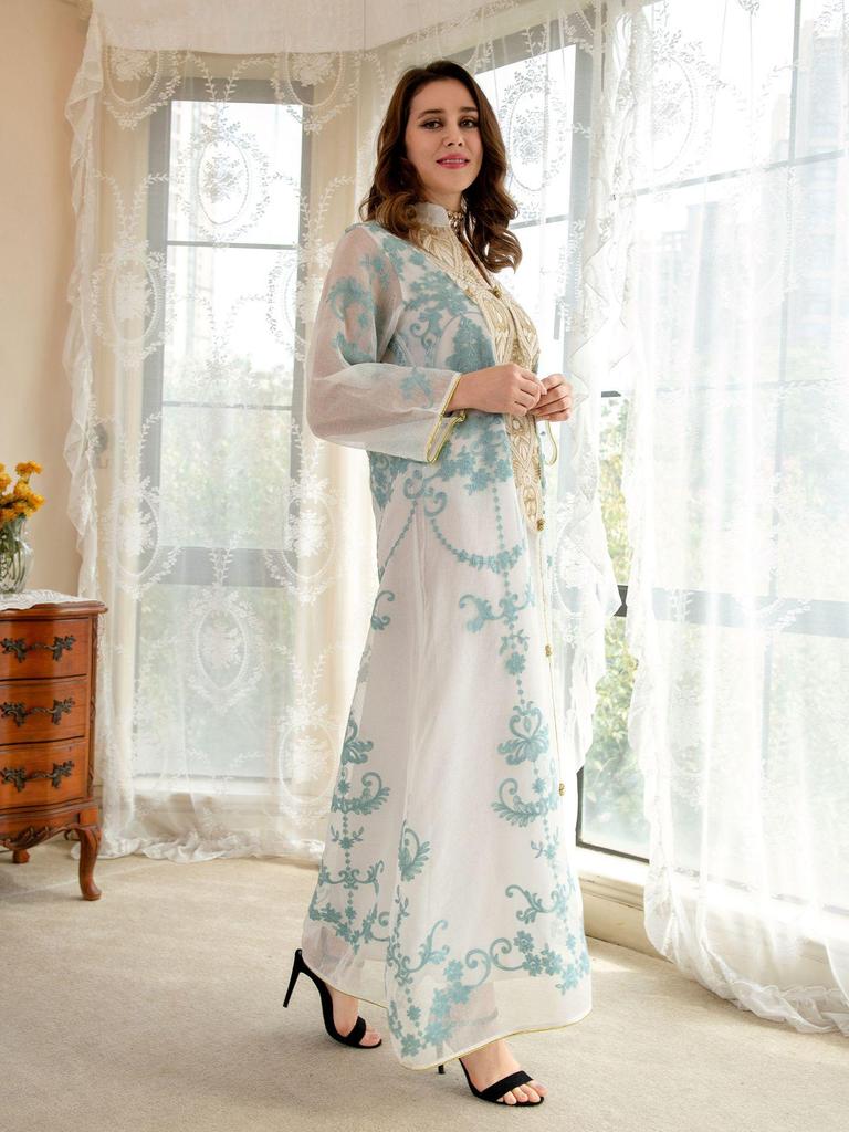 European & American Style Women's Arabian Evening Dress - Dubai Fashion Robe