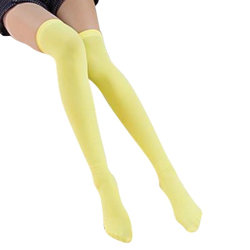 Stockings Lolita Ladies Girls Warm Knee Socks Sexy Soild Color Long Socks Women Over Knee Thigh High Over The Knee
