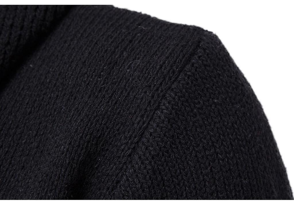Men's Hooded Cardigan: Spring/Autumn Knit Sweater Jacket Y913