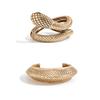 SHIXIN Punk Geometrisch Schlangenhaft Weit Öffnend Armreif Armband Damen Übertrieben Stapelbar Schlangenmanschette Federarmband Party Schmuck