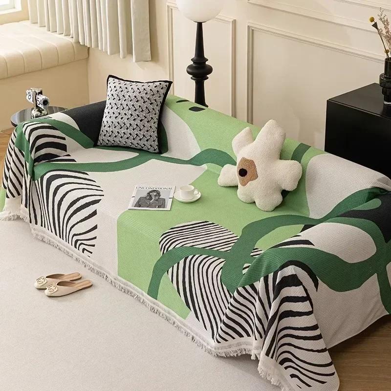 Nordic Sandstorm Hair Towel Four Seasons Universal Cotton Hemp Sofa Blanket Simple And Modern All-Around Sofa Cover Couch
