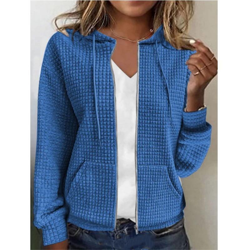 Women S Zip Up Hooded Long Sleeve Sweatshirt Coat
