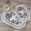 French Retro Bathroom Floor Mats, Bathroom Entrance Door Mats, Bathroom Toilet Absorbent Floor Mats, Home Decoration