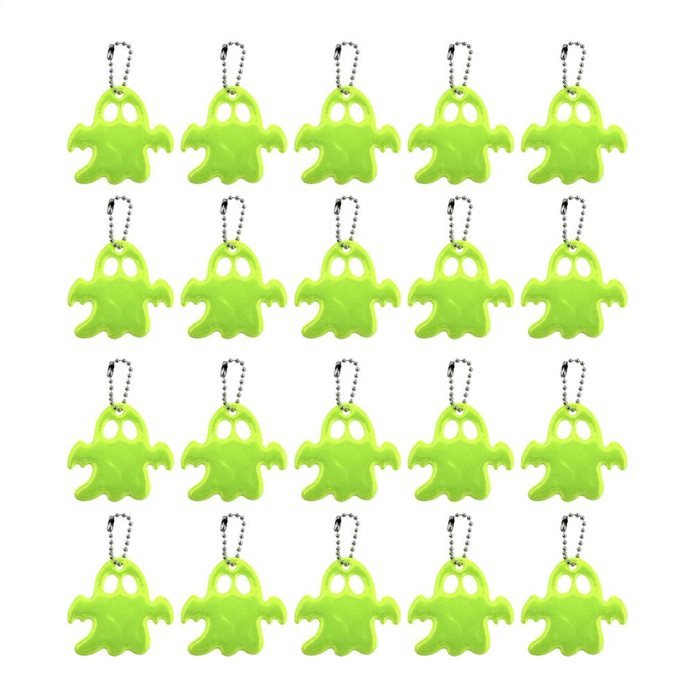 

Светоотражатели безопасности 20 штук Призрачное оборудование безопасности Светоотражающие подвески для ходьбы, бега, пробежек, пеших прогулок, активного отдыха, ночной езды зелёный