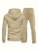 Men's Outfit Set Solid Long Sleeve Hoodie and Drawstring Sweatpants 2-piece Set for Spring Summer Outdoor Jogging Gym Workout