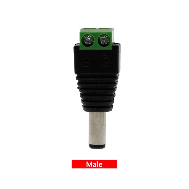1/2/5pcs Male Female 12V DC Power Connector, Power Jack Plug Barrel Adapter,For 2Pin 5050 3528 Single Color LED Strip