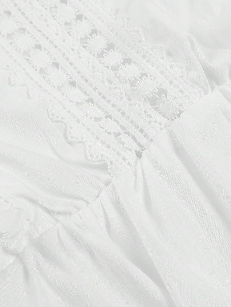 Spring/Summer 2026 Women's Elegant Puff Sleeve Ruffle Blouse