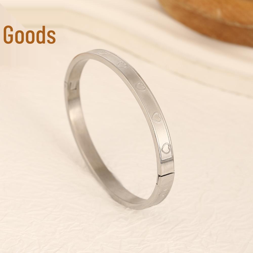 Edelstahl Herz und Diamant Damenarmband - Nicht verblassendes Titan-Design