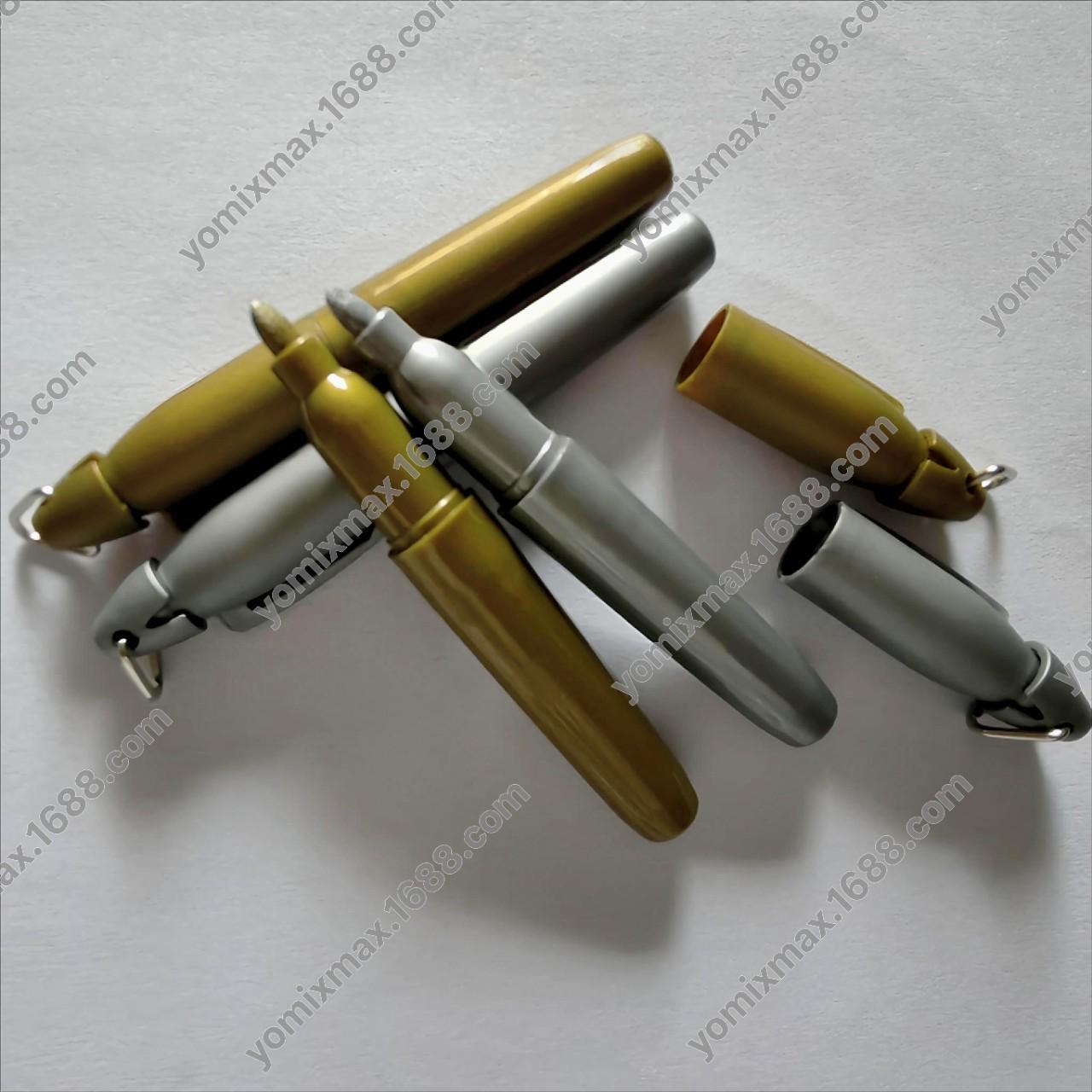 Металлический маркер-ручка с блестками, золотой и серебряный