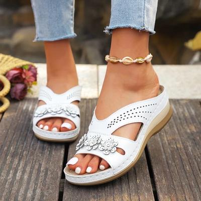 Schoenen Vrouw Hot Sale Open Teen Damesslippers Grote Maat Outdoor Casual Slippers Vrouw Applicaties Ronde Neus Sleehakken Sandalen