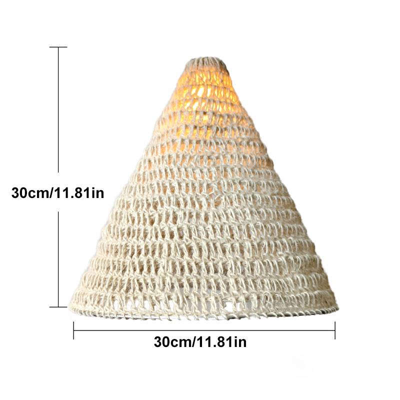 1PC White Home Decor Decorative Lampshade Pendant Homestay Rope Lampshade Rustic Hand-woven Living Room 3 Sizes