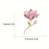 Chinese Style Magnolia Flower Brooch Elegant Luxury Sense Brooch Suit Collar Pin  Women