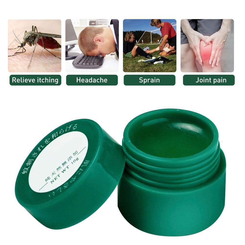 1pcs Anti Mosquito Bite Solid Cooling Oil Mosquito Repellent Balm Herbal Balm White
