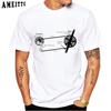 Cotton Tees New Summer Men Short Sleeve Anatomy Bike Gear Deconstructed Design T-Shirt Funny Bicycle Print Boy Casual Tops Cool Man Tees