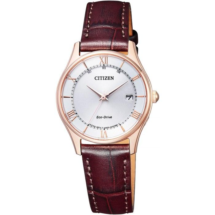 Citizen Watch Citizen Collection Eco-Drive Radio Watch ES0002-06A Women's Cowhide (Brown)