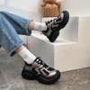 Damskor Casual Chunky Platform Sneakers Lätta Halkfria Promenadskor Andningsbara Snörskor Löparskor Dad Sneakers Träningsskor Tennisskor för Kvinnor