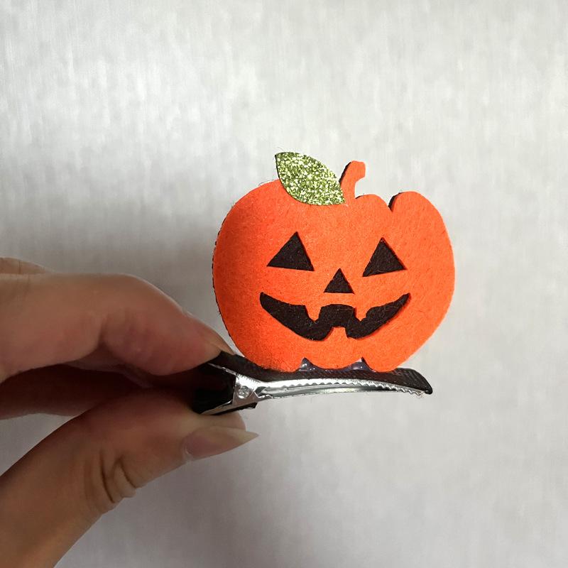 2pcs/Set Halloween Pumpkin Hair Clips, Halloween Party Headpieces, Cosplay Performances, Ball Costumes, Props, Hair Accessories