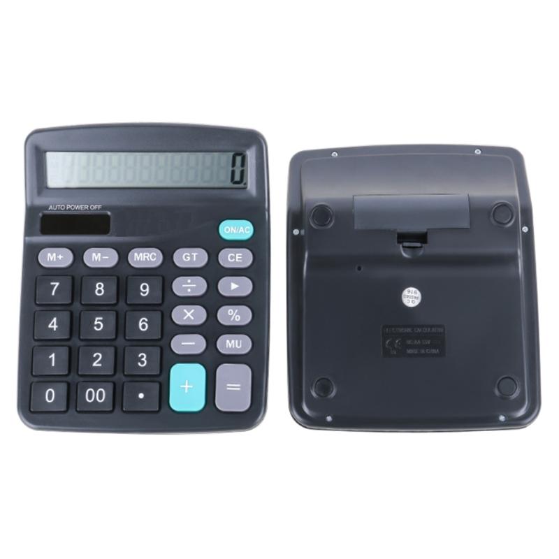 Desk Calculator Business Accounting Tool Battery And Solar Power Clear Big Buttons Lcd Electronic Calculators