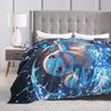 Cute Cartoon Squirtle Blankets Poke-Mon Flannel Awesome Warm Throw Blankets for Home Restaurant Spring Autumn