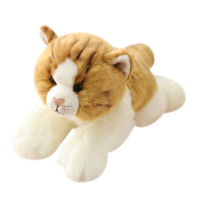 30cm High Quality Simulation Lying Cat Plush Toy Stuffed Animal Realistic Kitten Toy for Luxury Home Decoration Pet Gift