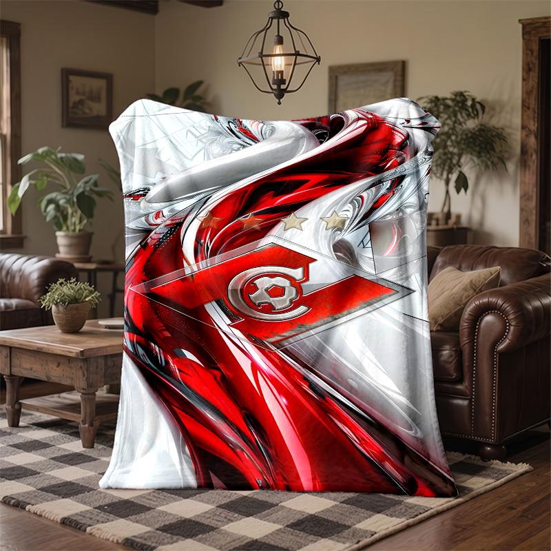 Spartak Moscow Print Flannel Blanket Soft Warm Sofa Bed Throw Blanket For Home Office Bedroom