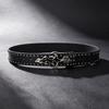 Punk Rivet Buckle Belt, Black Belt, Street Hip Hop with Decorative Belt