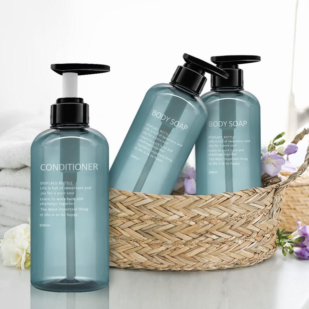 For Hand Soap For Shampoo Nordic Style Bottle Shampoo Container Kitchen Storage 500ml Thick Plastic Soap Bottle