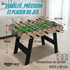 Devessport Baby-Foot Enfant New Stadium 4ft (121cm), Table de Foot Stable en MDF, Barres Aluminium, Joueurs ABS