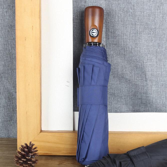 

Высококачественный прочный ветрозащитный прочный дождевик с ручкой, складной зонт для мужчин и женщин, деловой, уличный, черный и синий синий