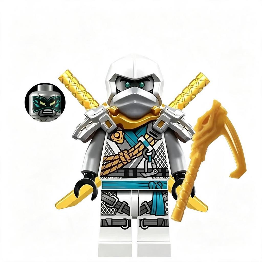 Cross18 Season Ninja Dual-Sided Building Blocks Figure with Weapon Accessories