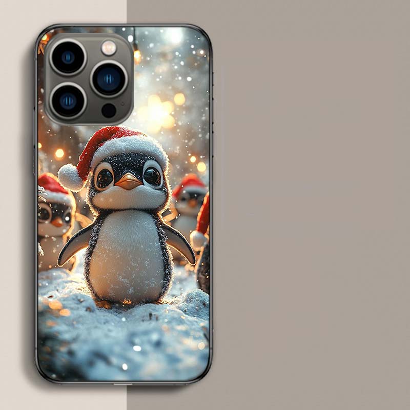 Cute Little Penguin Phone Case For Iphone 17 Air 15 Pro 14 Plus 16 Pro Max 17E 16E 12 13 Mini 11 Cover Cute Fundas